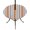 Grey Orange, variant on Round Outdoor Tablecloth with Umbrella Hole and Zipper, Orange Grey Stripes Tablecloth with Elastic Waterproof, Simple Striped Lines Minimalist Modern Patio Table Covers for 45" - 54" Pool Tables