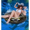thumbnail image 4 of POZA Inflatable Pool Float Tube - Confetti Premium UV Resistant Swim Ring Float, Heavy Duty Inflatable Floats for Swimming Pool Party, Beach - 36 Inches - Black Gold, 4 of 9