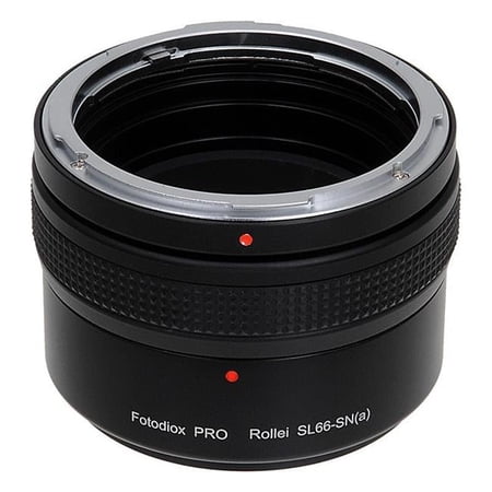 Fotodiox SL66-SnyA-Pro Pro Lens Mount Adapter - Rolleiflex SL66 Series Lens To Sony Alpha A-Mount SLR Camera Body with Built in Focusing Helicoid