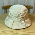 thumbnail image 4 of CoCopeanut Topi Pelindung Matahari UV Bukti UV Topi Nelayan Pantai Luar Ruangan Topi Matahari Lebar Lebar Mode Lipat Wanita Musim Panas Mode Topi Ember, 4 of 6