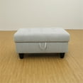 thumbnail image 5 of JESTOP Ottoman with Storage, Fabric Ottoman Foot Rest Stool, Rectangle Upholstered Footstool, Storage Bench, 34", 5 of 8