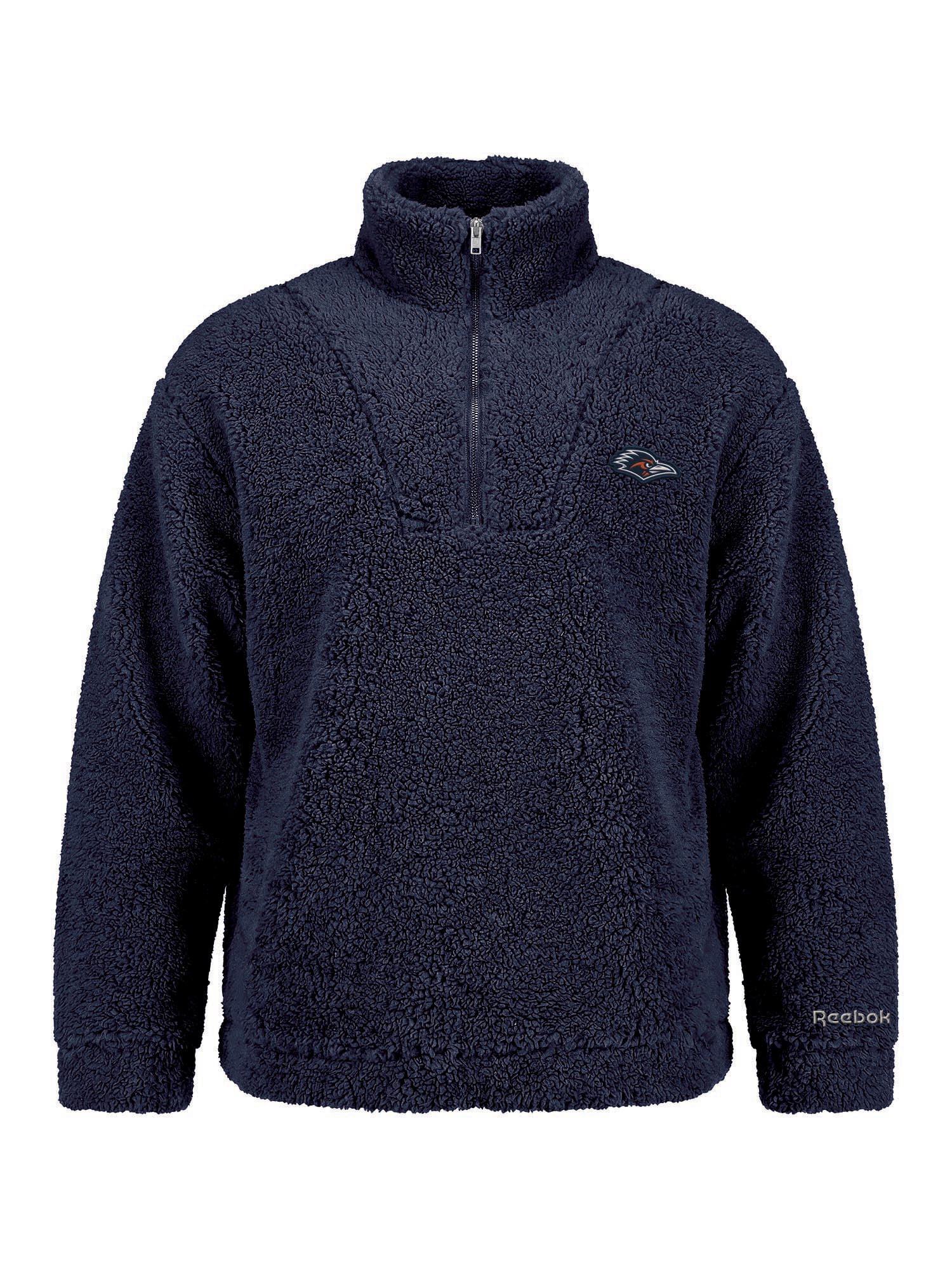 Texas San Antonio Roadrunners Reebok Womens Relaxed Fit Qtr Zip Sherpa Pullover