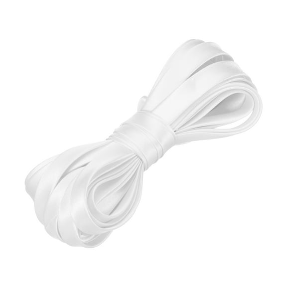 Uxcell Double Fold Bias Tape 2/5 Inch x 5.5 Yards Satin Pre-fold Tape White