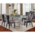 thumbnail image 7 of Furniture of America Trisman Traditional Wood 5-Piece Dining Table Set in Silver, 7 of 7