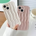 thumbnail image 3 of Compatible with iPhone 14 Phone Case Girls Cute Water Ripple Pattern Wavy Bezel Shock Absorbing Anti-Fall Slim TPU Phone Case for Women - Pink, 3 of 13