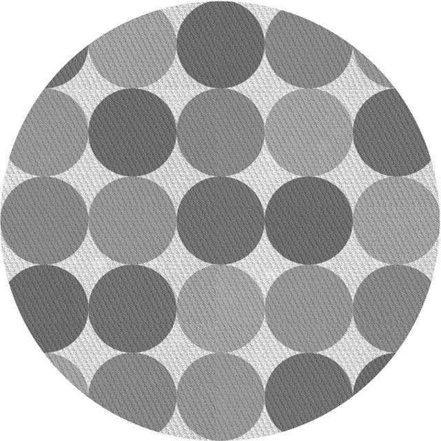 Ahgly Company Machine Washable Indoor Round Transitional Gray Cloud Gray Area Rugs, 3' Round