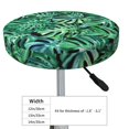 thumbnail image 4 of Daiia Monstera Leaves Stool Covers Round,Round Bar Stool Covers Waterproof Bar Chair Covers Washable Stool Cushion Slipcover for 12-14 Inch Chair-14 inch, 4 of 7