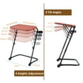 thumbnail image 2 of Mainstays Adjustable Folding TV Tray with Cup Holder Canyon Red, 20.87"W x 14.76"D x 27.76"H, 2 of 7