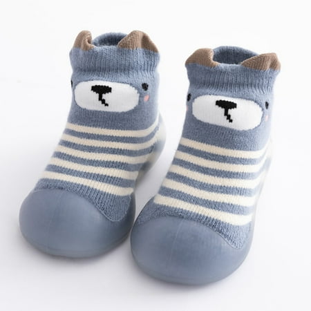 

Sock Shoes Non-Skid Baby Grip Socks Walking Shoes Breathable Lightwewight Soft Sole Rubber Cotton Indoor Socks for Girls