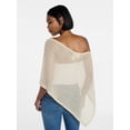 thumbnail image 3 of No Boundaries Asymmetrical Hem Knit Poncho Top, Women's XXS-XXL, 3 of 5