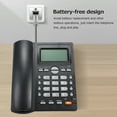 thumbnail image 4 of Desktop Corded Telephone Landline Telephone with Caller Identification LCD Screen Adjustable Brightness Black(US Telephone Line), 4 of 8