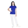 thumbnail image 2 of Tee-Shirt en Jersey Fin pour Femmes, P, Bleu Royal, 2 of 5