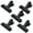 Black, variant on 5Pcs Potato Chips Bag Clips Stainless Steel Sealing Clip Photo File Clamps Multifunction Household Kitchen Bag Clips Storage-Black