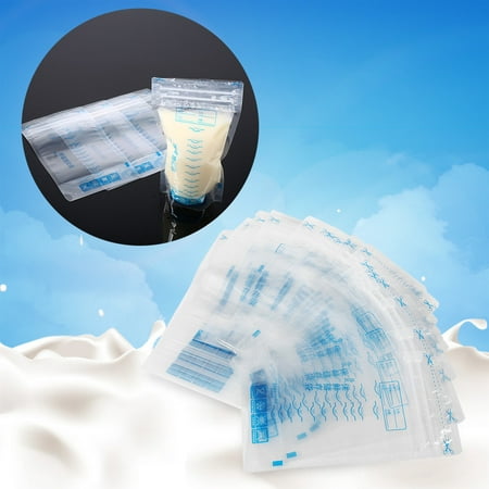 Yosoo 30pcs 250ml Breast Milk Storage Bags Pre-Sterilised Breast Milk Storage Freezer Bags Fresh Sealing Leakproof (Best Way To Store Breast Milk In Freezer)