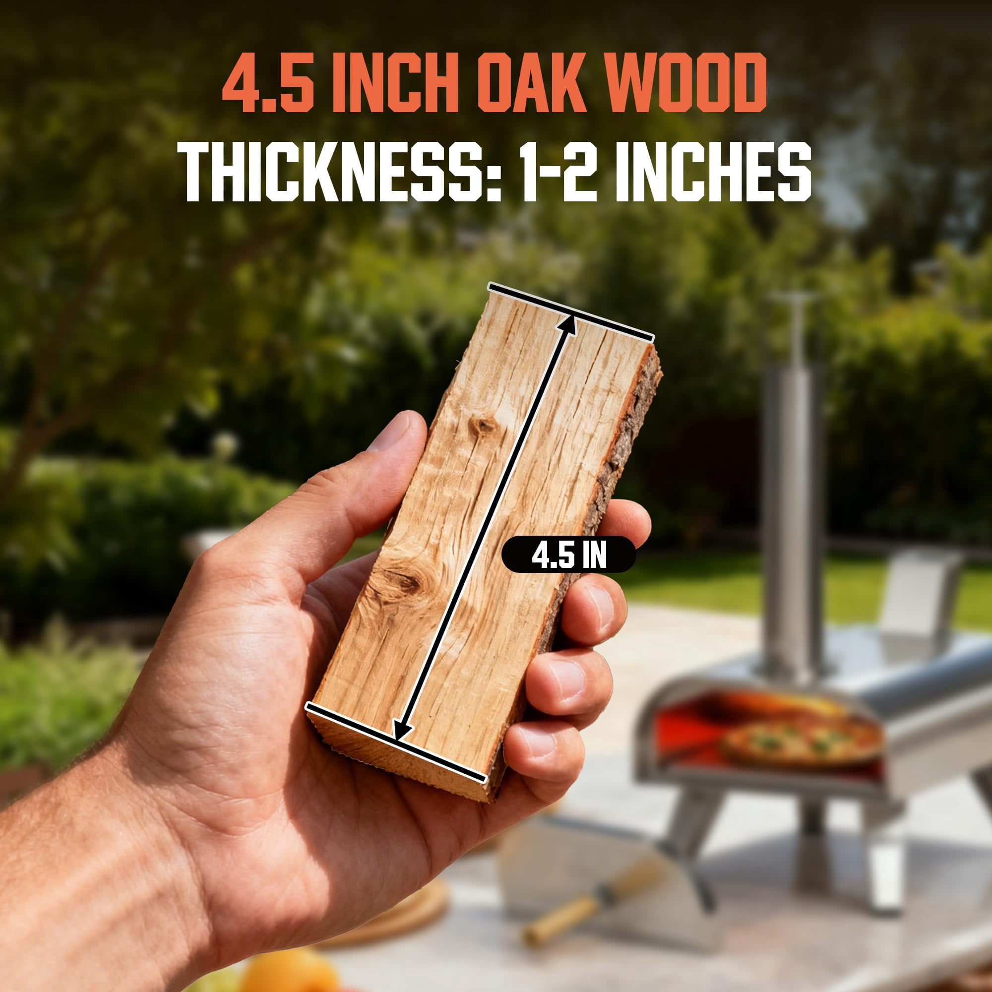 BIG HORN OUTDOORS 10 lb Firewood, 4.5" Kiln-Dried Oak Fire Logs for Fire Pits, Pizza Ovens and Grilling
