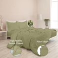 thumbnail image 3 of ROYALE Sage Green Duvet Cover Queen Size - Washed Duvet Cover Set 3 Piece Double Brushed Duvet Covers with Button Closure - 1 Duvet Cover 90x90 inch and 2 Pillow Shams - Comforter Cover, 3 of 8