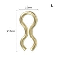 thumbnail image 4 of 100Pcs Fishing Sinker Eyes Eyelets Bass Fishing Wire Eyes Sinker Screw Guides Fishing Swivels Fast Link Loop Inserts, 4 of 10