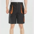 thumbnail image 5 of Kakii Men's Contrast Color Work Shorts, Durable Construction Carpenter Shorts with Multiple Button Pockets, EU Size Utility Shorts, 5 of 7