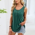 thumbnail image 4 of enyan Womens Tops Casual Women's Double Lined Basic Tank Top Adjustable Spaghetti Straps Sleeveless Camisole Shirts,Dark Green,XL, 4 of 7