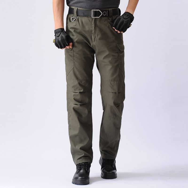 WEWE Men's Water Resistant Pants Relaxed Fit Tactical Combat Army Cargo ...