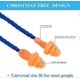 thumbnail image 3 of 100 Pairs Corded Ear Plugs Silicone Noise Reducing Blocking Cancelling Soft Reusable Rubbe, 3 of 5