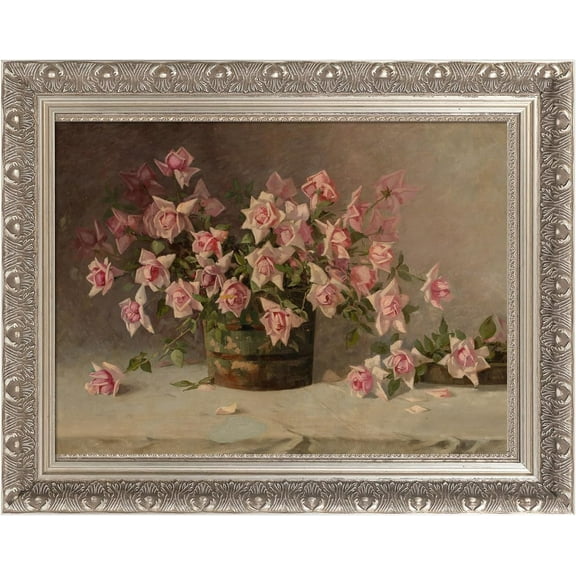 DIY Wood Frame for Canvas Paintings, 2.4 Wide Antique Ornate Canvas Frames for Oil Painting Art Prints Gold Frame for Home Living Room Wall Decor (No Backboard & Glass Cover)