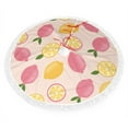thumbnail image 2 of Christmas Tree Skirt, Cute Lemon Pink Yellow Christmas Tree Decorations Indoor, Tree Skirts Mat With Tassel Trim for Halloween New Year Holiday Christmas Party Decor 30 Inches, 2 of 7