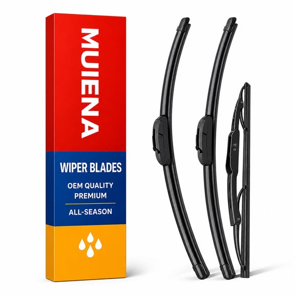 MUIENA Wiper Blades Replacement for Chevrolet Equinox 2018-2021,Chevrolet Blazer 2019-2023,Buick Envision 2016-2020,Gmc Terrain 2018-2021,All-Season Front Rear Wiper Blades-24" 18" 12"(Pack of 3)