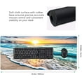 thumbnail image 2 of Blue Beach Ocean Gaming Mouse Pad Desk Mat XXL 35.4×15.7 Inch Sunrise Sunset Sea Extended Mousepad 40X90cm with Non-Slip Rubber Base Stitched Edge Large Desk Pad for Gamer Office Home Work, 2 of 6