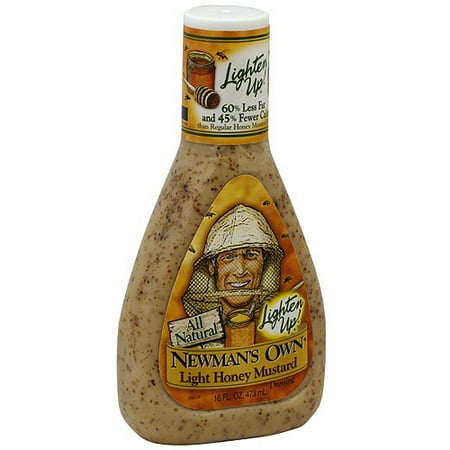 Newman's Own Lighten Up Light Honey Mustard Dressing, 16 oz (Pack of 6)