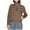 Coffee, variant on Jsaierl Women's Lightweight Zip up Puffer Coats Warm Winter Down Coat with Pockets Trendy Solid Color Long Sleeve Quilted Jackets with Hood