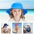 thumbnail image 5 of Sombrero de sol CHAO rosa para niña y niño gorro de cuello protección infantil sombrero de cubo transpirable sombrero de playa sombrero de verano, 5 of 5