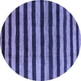 thumbnail image 1 of Ahgly Company Indoor Round Oriental Blue Modern Area Rugs, 3' Round, 1 of 4