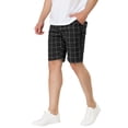 thumbnail image 5 of INSPIRE CHIC Men's Summer Plaid Shorts Slim Fit Dress Checked Short Pants, 5 of 6