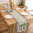 thumbnail image 3 of Rustic Home Table Runner - 90 Inch Long, Kitchen Dining Table Runner Dresser Scarves, Eucalyptus Leaves Floral Wooden Buffalo Plaid Farmhouse Decor for Coffee Tables Wedding Party Banquet, 3 of 8