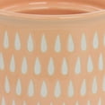 thumbnail image 4 of Mr. Coffee Coupleton Teardrop 4 Piece 15 Ounce Stoneware and Stainless Steel Travel Mug Set with Lid in Peach, 4 of 5