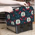 thumbnail image 2 of Toaster Covers 2 Slice, Red Bow Blue Glasses Owl Waterproof Bread Machine Cover Fits for Standard 2 Slice Toasters, Home Decor Toaster Protection with Hanging Rope, 2 of 7