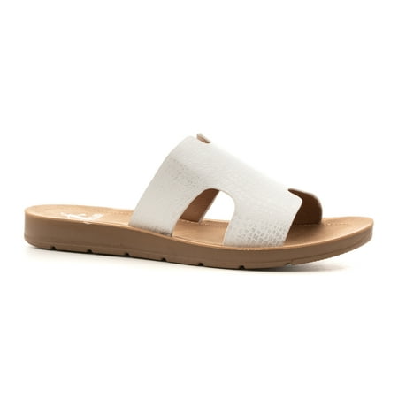 

Corkys Footwear Womens Bogalusa Slip On Fashion Sandal (9 White Croco)
