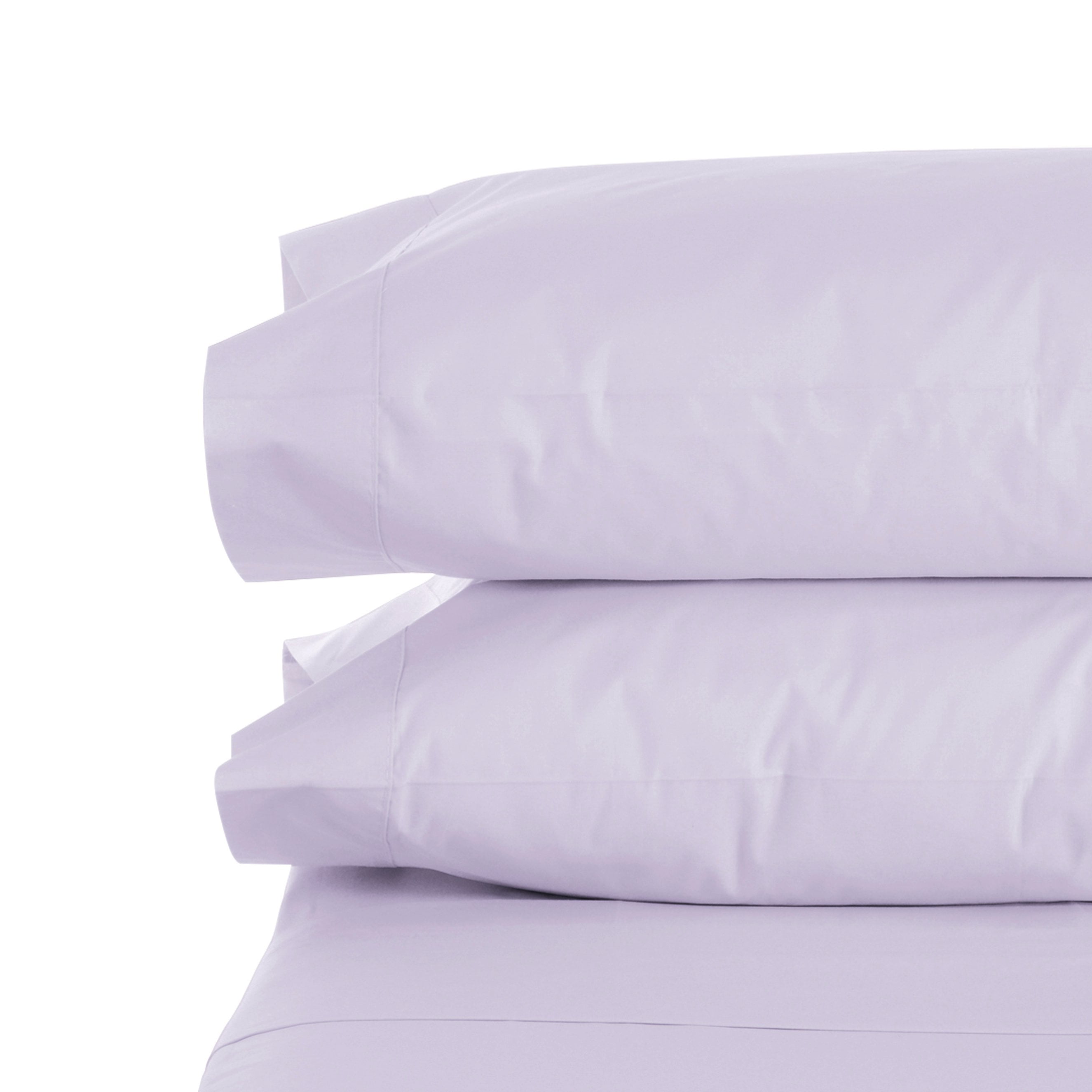 Wrinkle Free 1800 Set of 2 Soft Microfiber Pillowcases Standard or King Size 