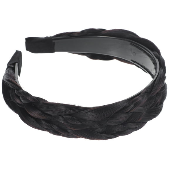 UPKOCH Headband Wigs Headband Wig Black Brown 1Pcs 5.9x5.1in