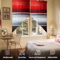 thumbnail image 5 of Red Black Strip Swag Curtain Valance for Windows, Gradient Geometric Window Treatments Short Swag Topper for Kitchen Windows Bathroom Bedroom, 36"x63", 5 of 8