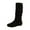 Black, variant on Luxalzxs Women's Slouchy Mid-Calf Boots Pull On Flat Boots Side Zipper Winter Boots for Women