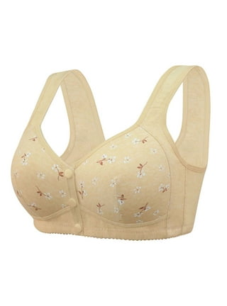Nituyy Women's Full Coverage Front Closure Wire Free Back Support Bra