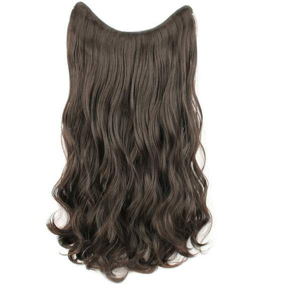 KALLORY Human Hair Topper Black Clip In Extensions 1Set 60X3.1In
