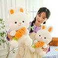 thumbnail image 4 of Cute Radish Rabbit Doll Plush Toy Small Doll Children White Rabbit Doll Birthday Gift  DMH, 4 of 5