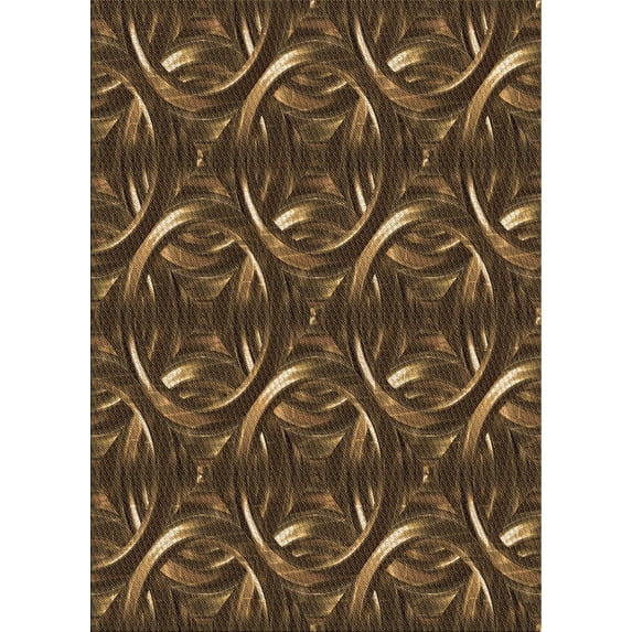 Ahgly Company Indoor Rectangle Patterned Light Brown Area Rugs, 5' x 7'