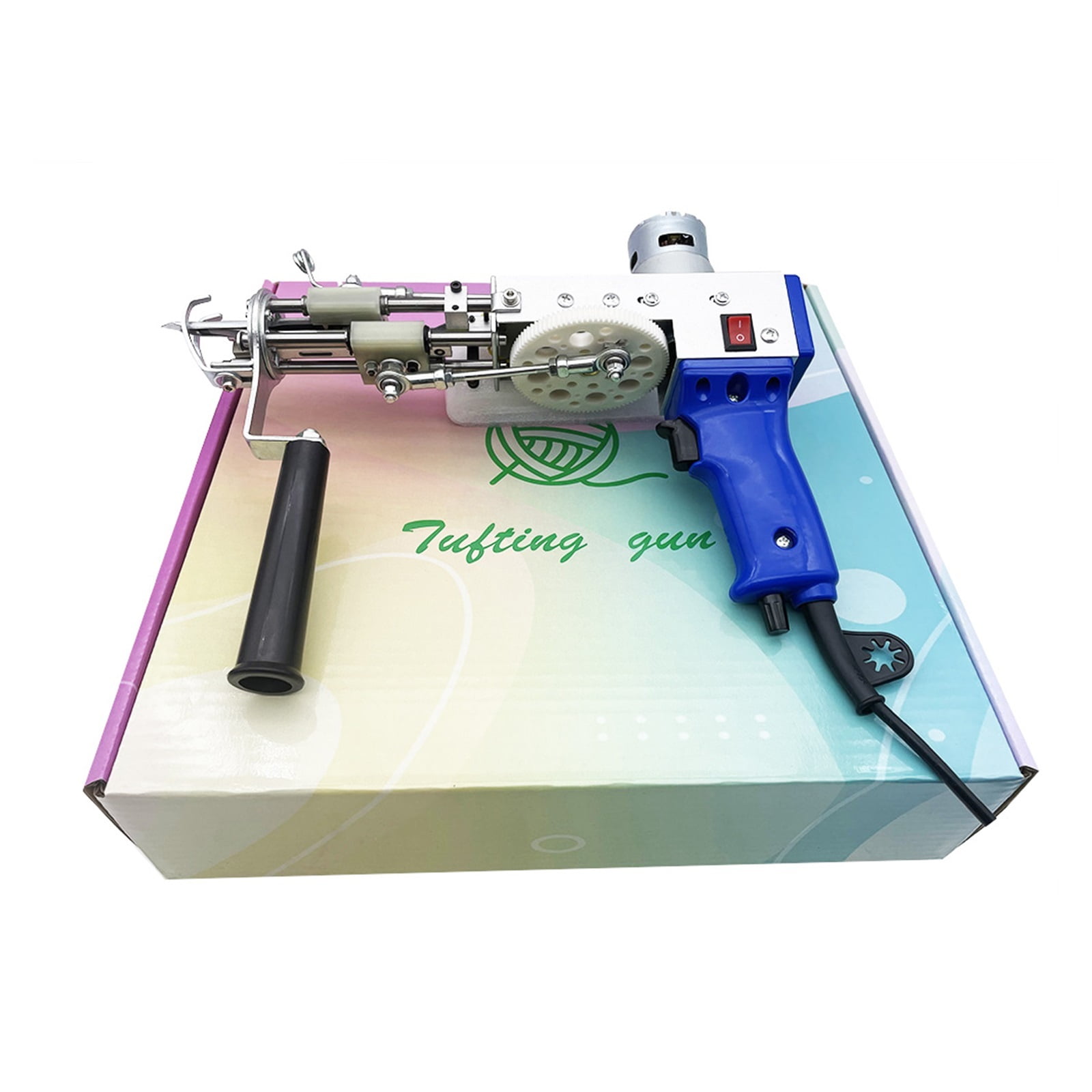 2 In 1 Tufting Gun Electric Carpet Hand-held Adjustable Weaving Flocking Machines Carpet Weaving Machine Carpet Loom Tools