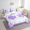 thumbnail image 3 of Castle Fairy Xmas Gloves 7 Pieces Bedding Comforter Set for Child,Winter Snowflakes Full Bedding Set Lightweight,Merry Christmas Fitted Sheet Flat Sheet,Microfiber Bedroom Decor, 3 of 8