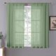 thumbnail image 1 of Cortinas transparentes Tollpiz de lino texturizado, 140 x 160 cm, color verde salvia, 1 of 7