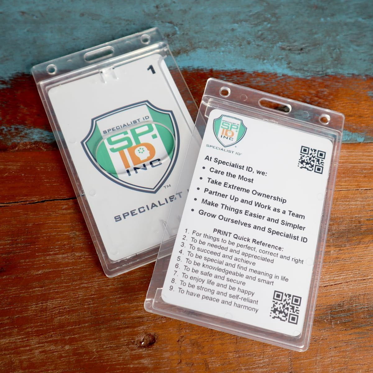 Bulk 50 Pack - Crystal Clear Heavy Duty Badge Holder - Vertical Hard Plastic ID Badge Holder for Badges - Rigid Case Single I'd Protector Access Card Holder for Lanyards, Clips & Reels - Specialist ID